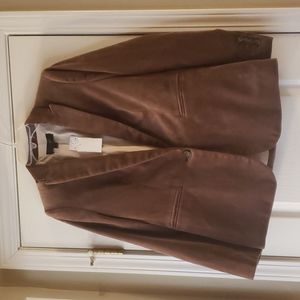J Crew Brown Velvet-like Blazer (Sz 6)